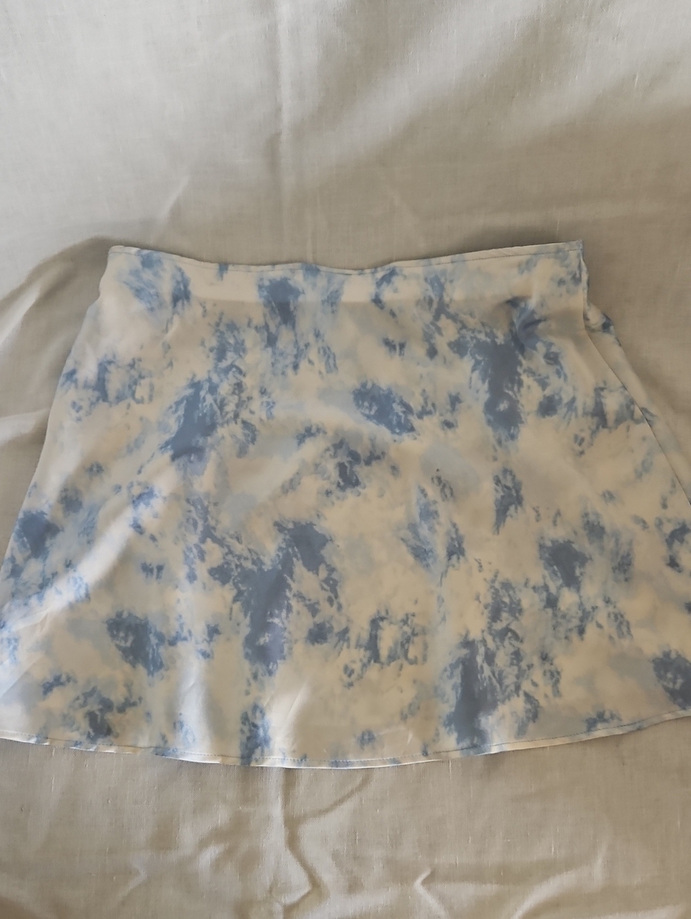 Women's Blue Cloud Print A-Line Skirt